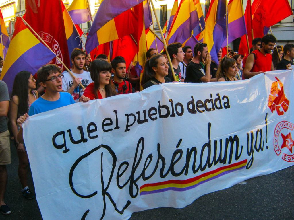 Proteste de strada in Madrid